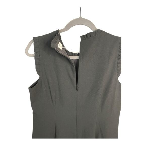 J. Crew Factory Ruffleneck Suiting Dress in Black Size Petite 6 NWT - Picture 8 of 13